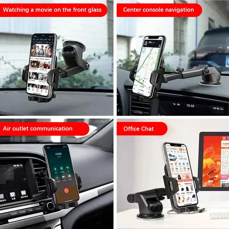Support de téléphone portable universel à ventouse pour pare-brise de voiture, support de téléphone portable à 360° pour tableau de bord